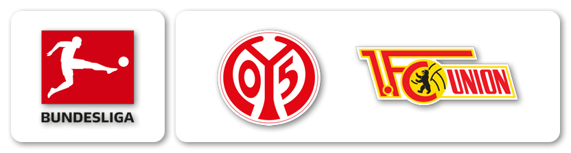 1. Bundesliga (M): 1. FSV Mainz 05 (M) – 1. FC Union Berlin (M)